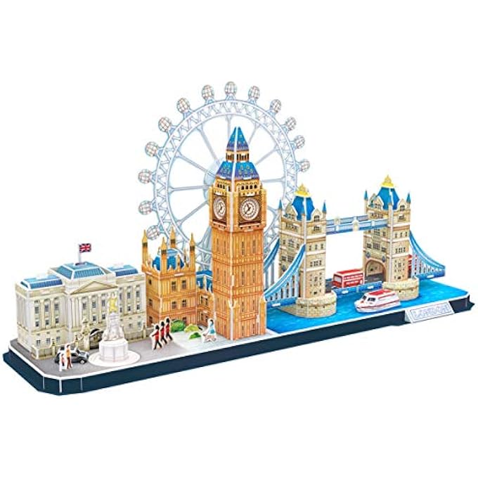 MODEL KIT ADULT TOWER OF LONDON BRIDGE | 3D PUZZLE | 3D PUZZLE ADULTS | ADULT CONSTRUCTION KIT | 157 PIECES | 240 MINUTES ASSEMBLY TIME | 3D PUZZLE CHILDREN - Image 1